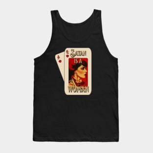 Satan is a women playing cards Tank Top